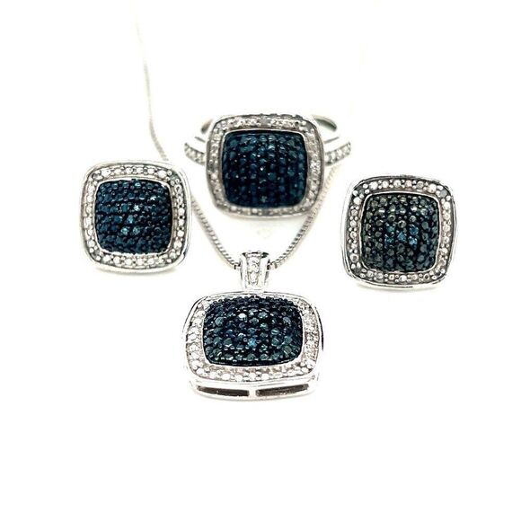 Diamond Accent Brass Set - Picture 1 of 6